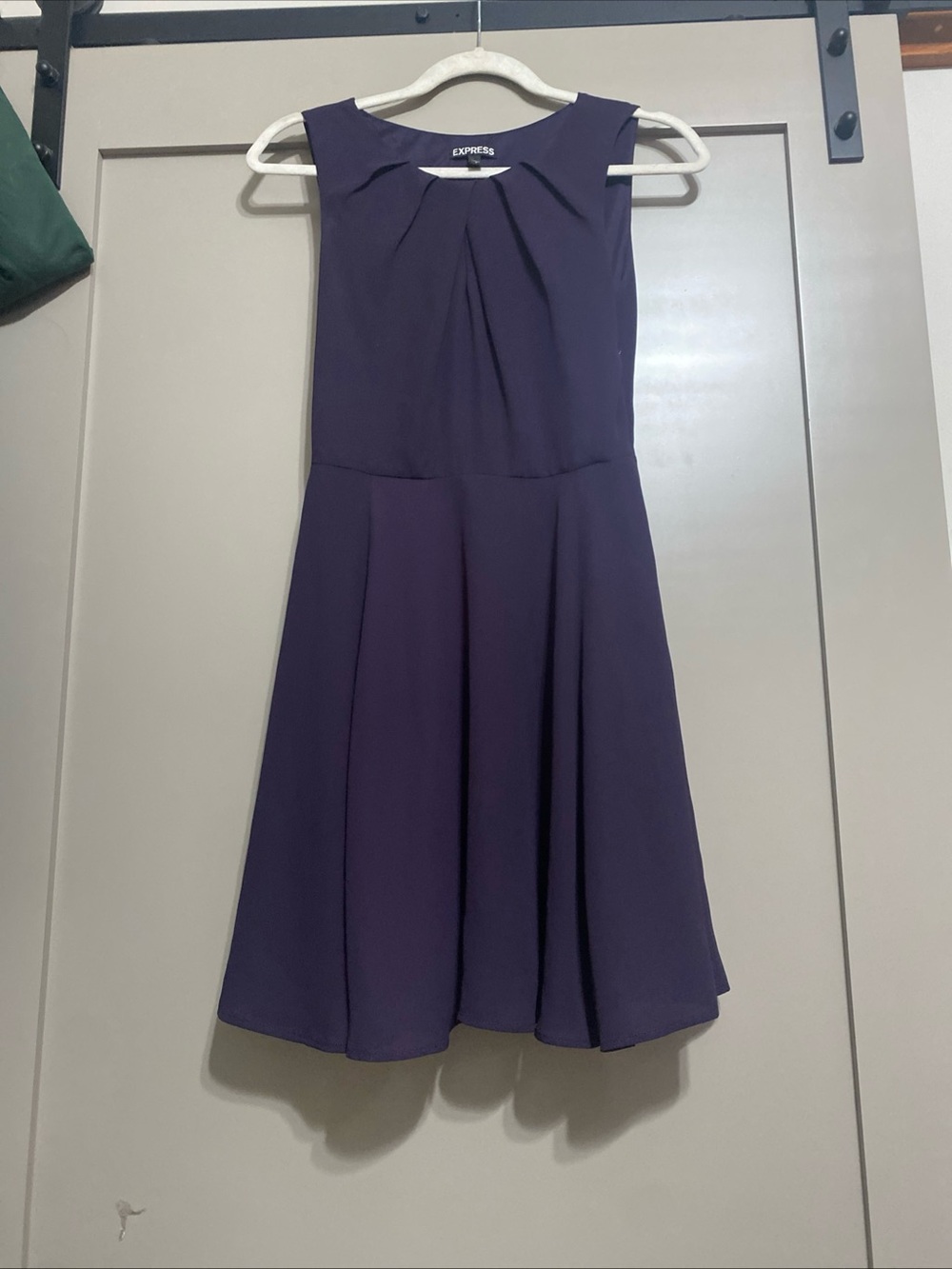 Express Purple Fit & Flare Women's Dress